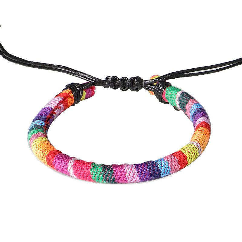 Wholesale Nepalese Ethnic Style Pure Hand-woven Bohemian Wax Wire Bracelet