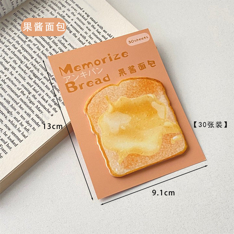 Wholesale Cute cartoon simulation toast Sticky Note