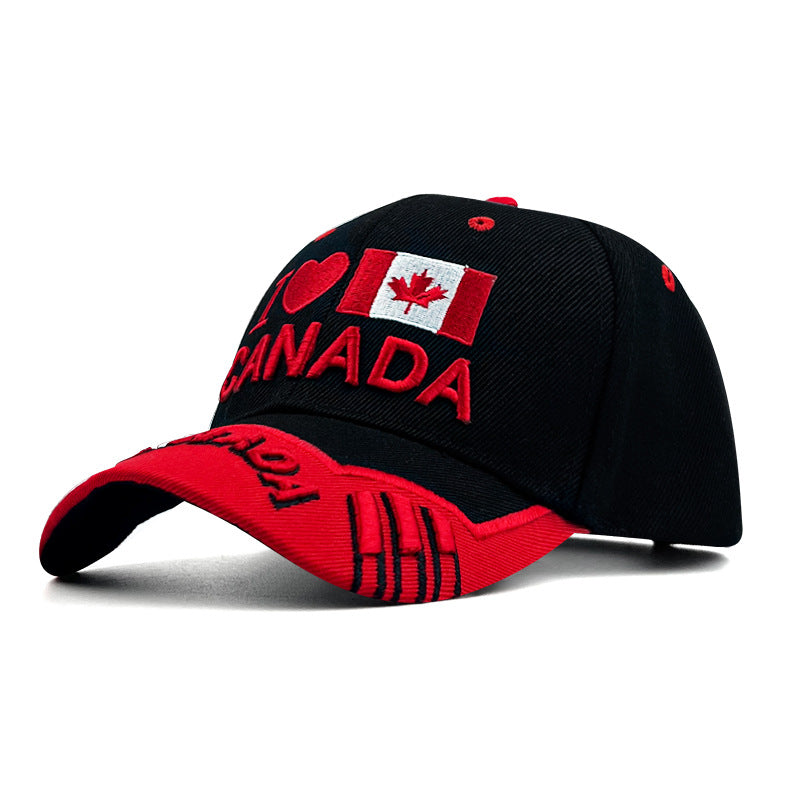 Wholesale Canadian Flag Maple Leaf Letter Polyester Baseball Hat