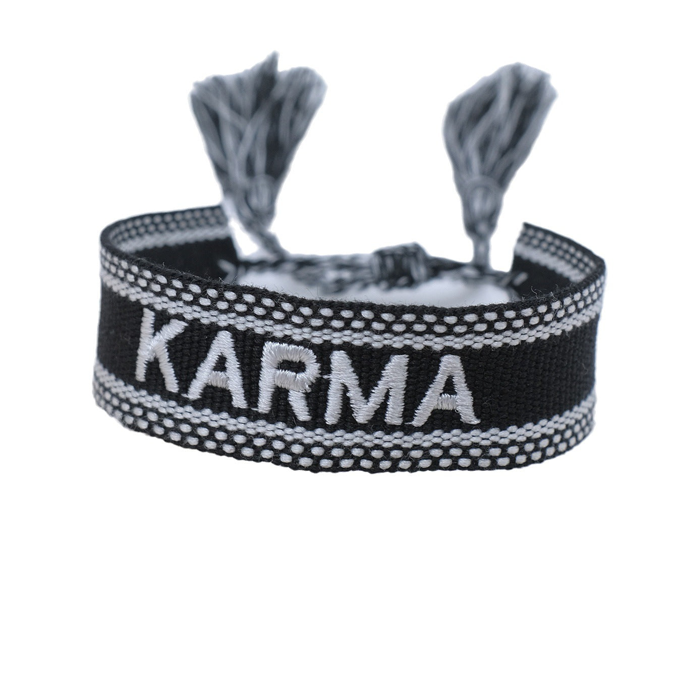 Wholesale Cord Letter Embroiderable Woven Tassel Bracelet