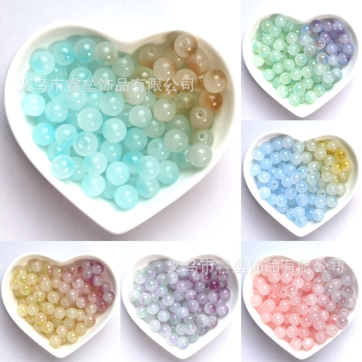 Wholesale 50pcs Ultraviolet light-changing glass beads  Acrylic Beads