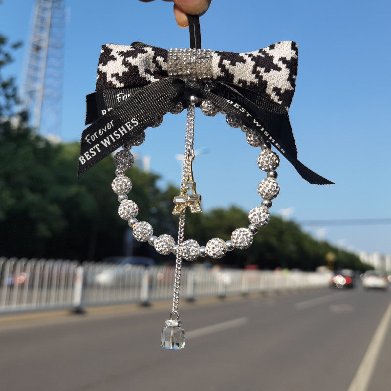 Wholesale Car Crystal Pearl Bow Pendant