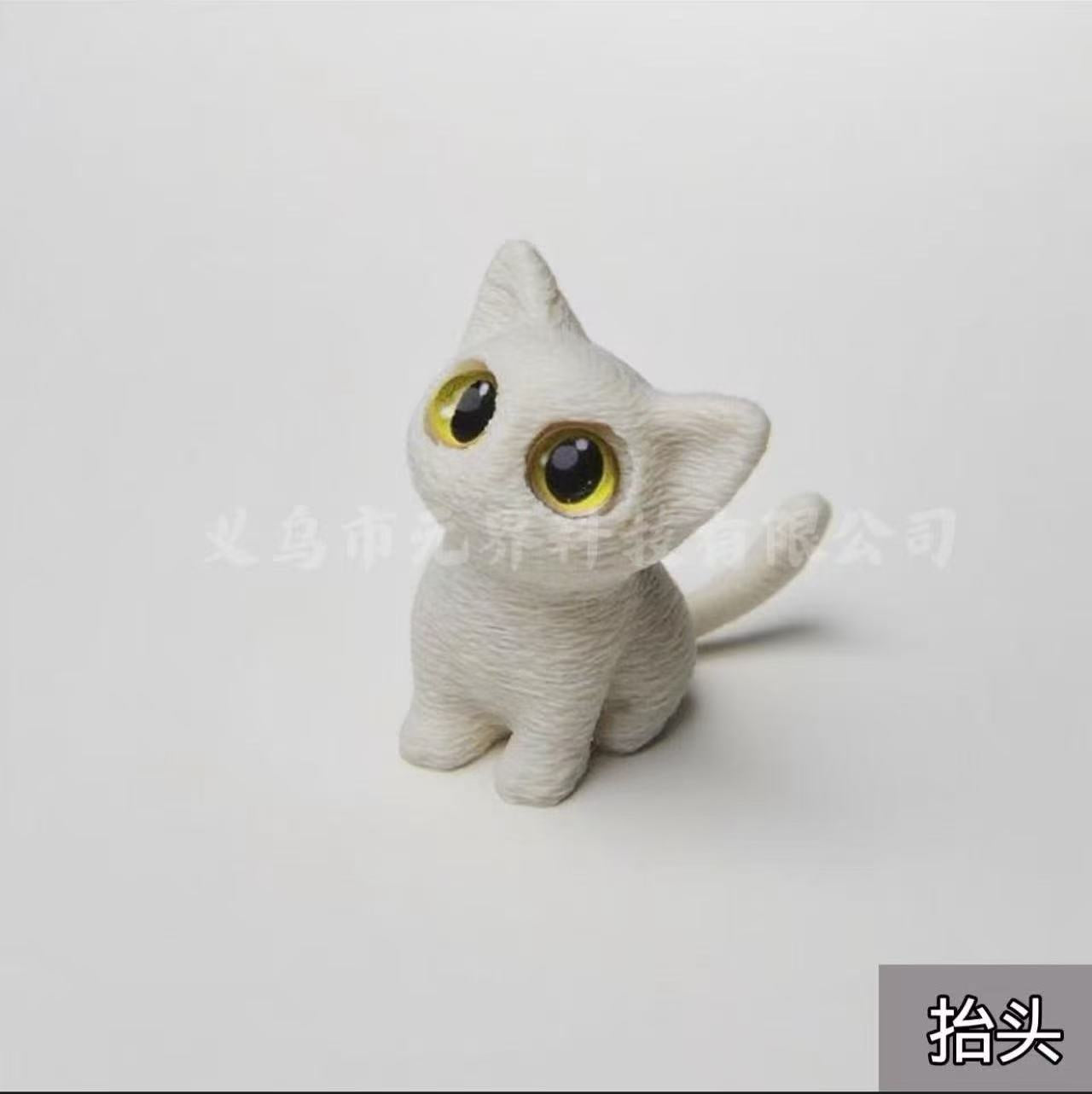Wholesale Big-eyed cute cat 3D printed toy ornaments