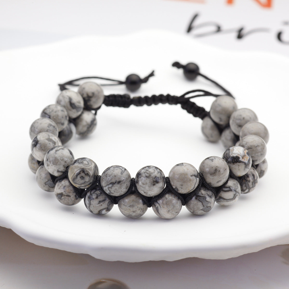 Wholesale 5PCS Natural Stone Double Layer Bracelet Tiger Eye Turquoise Woven Beaded Bracelets