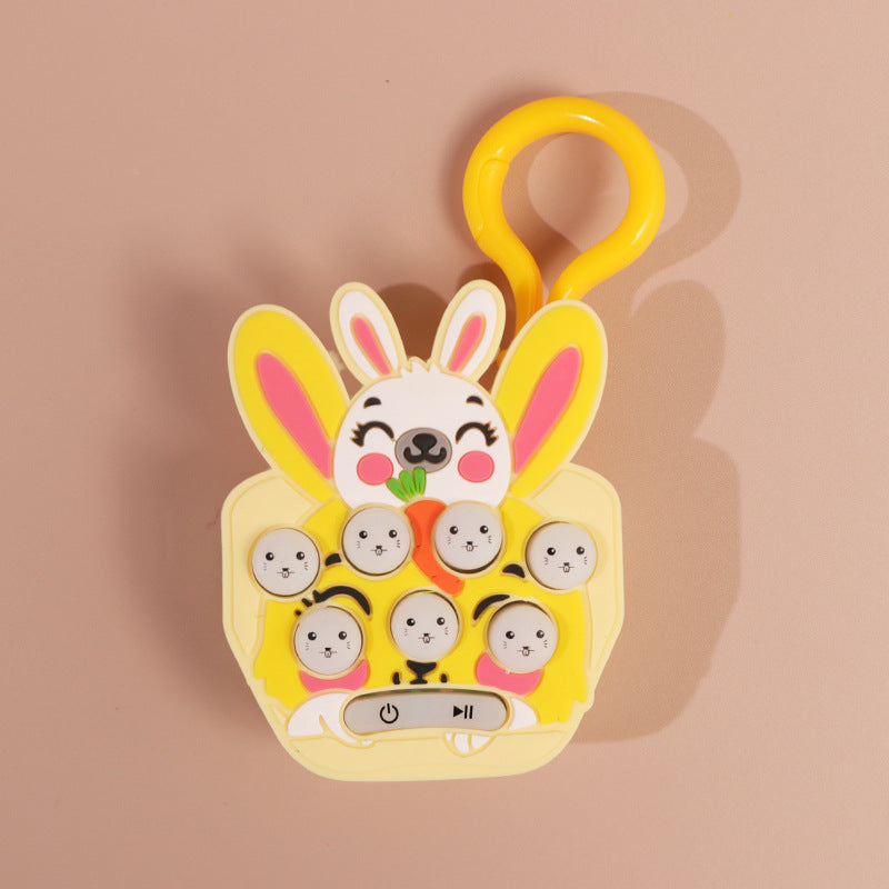 Descompresión de conejo de zanahoria de PVC al por mayor Gopher Machine Keychain