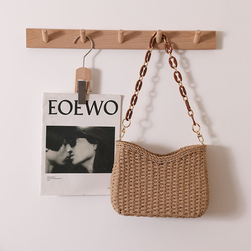 Wholesale Single Shoulder Small Fresh Grass Woven Bags