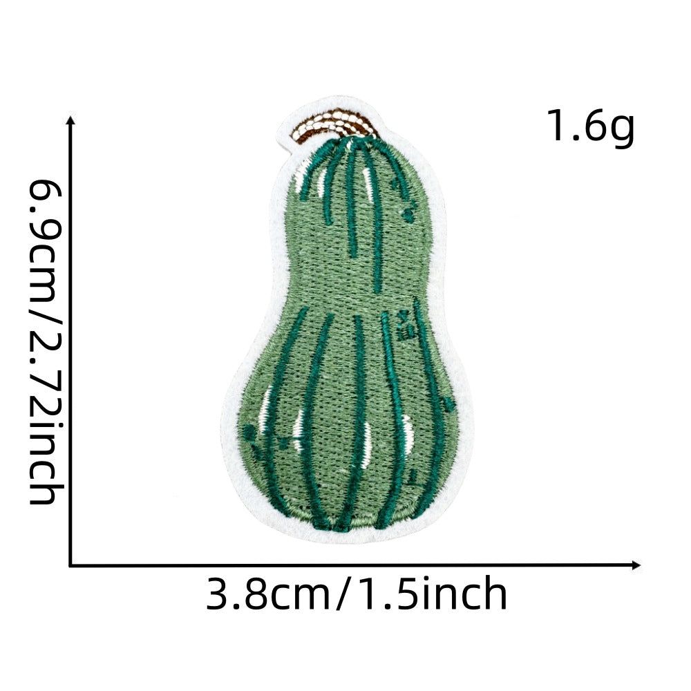 Wholesale Cartoon Autumn Harvest Embroidered Patches Pumpkin Maple Leaf Honey Pot Party Applique Decorative Craft Supply For Clothing Resale