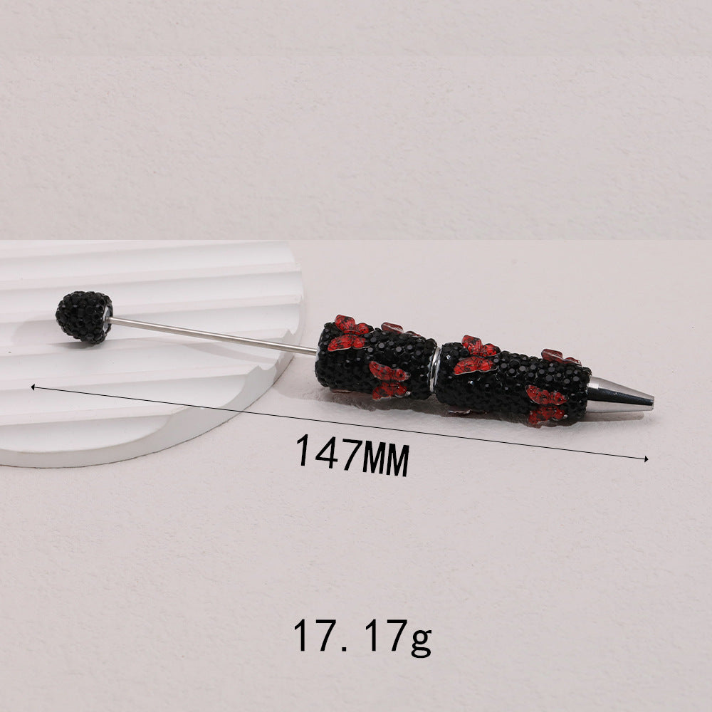 Wholesale  5pcs Butterfly Soft Clay Full Diamond Fancy Beadable Pens