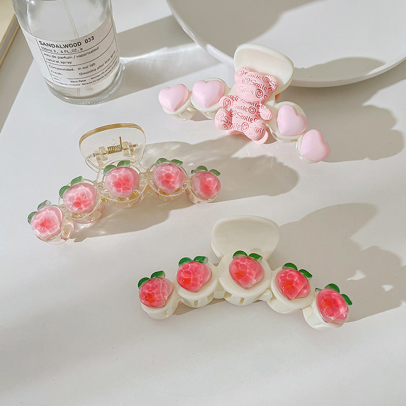 Wholesale Cute Pink Clip Acrylic Butterfly Hairpin