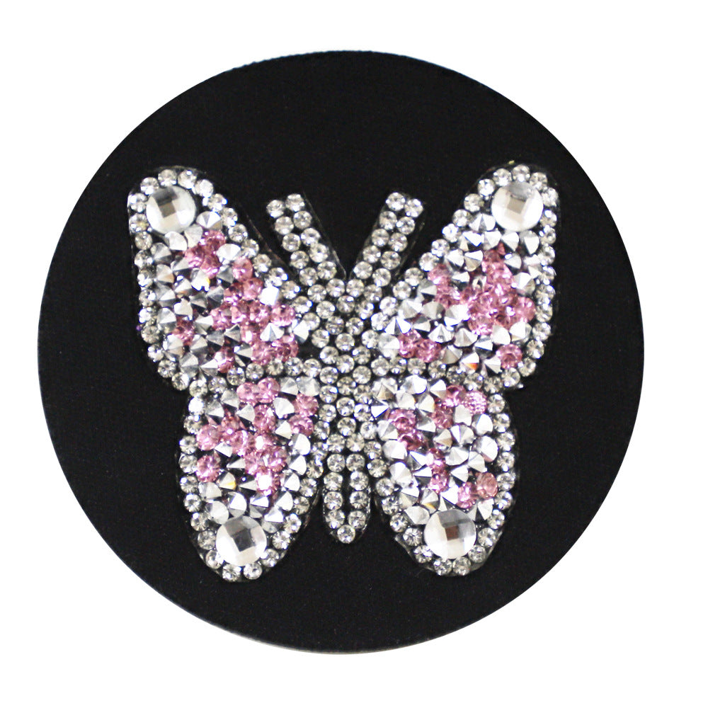 Wholesale Butterfly Diamond  PU Car Tea Coaster