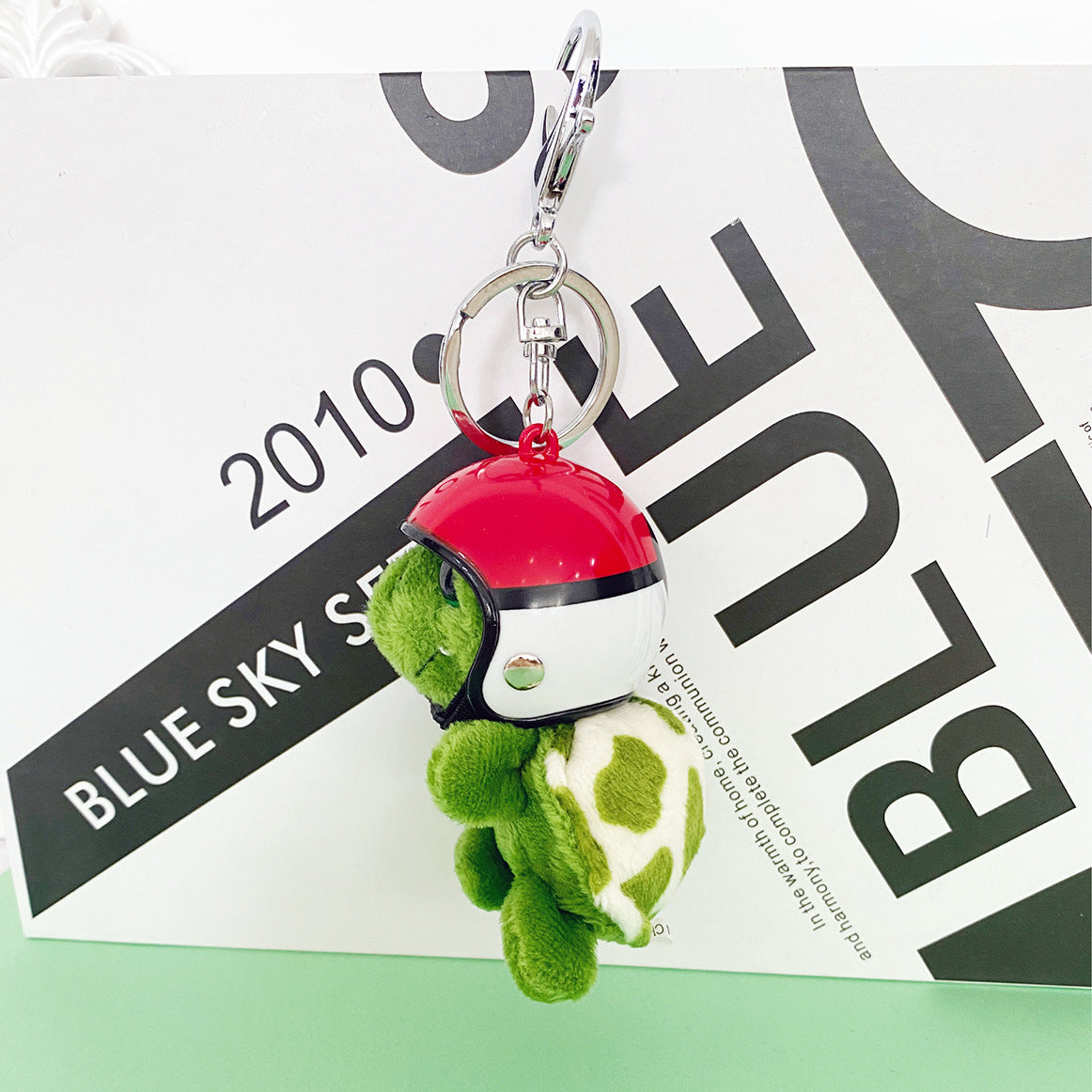 Wholesale Helmeted Turtle Cute Plush Turtle Accessory Keychain