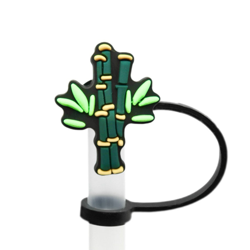 Wholesale 10pcs Cute Panda Straw Tube Cap