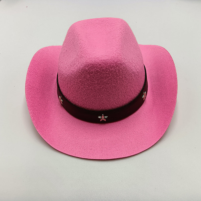 Wholesale New Miniature Handmade Doll Wool Felt Hat For Dogs Cats Birthday Party Pet Hat Cute Baby Doll Cap