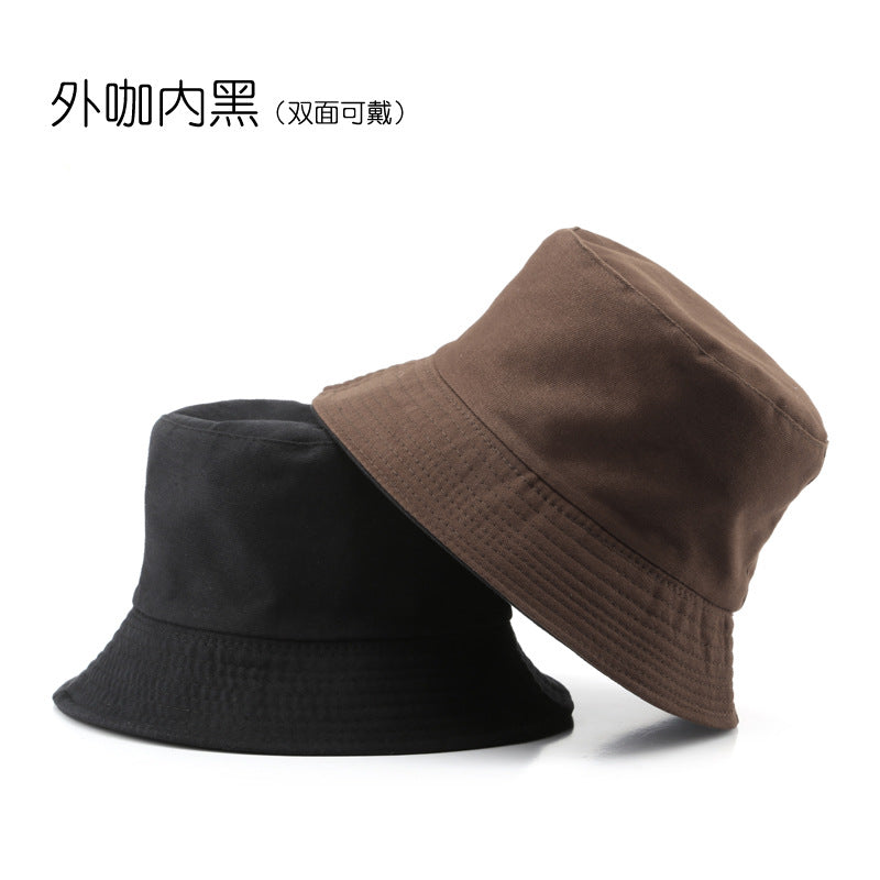 Wholesale Double-sided Solid Color Sunshade Bucket Hat