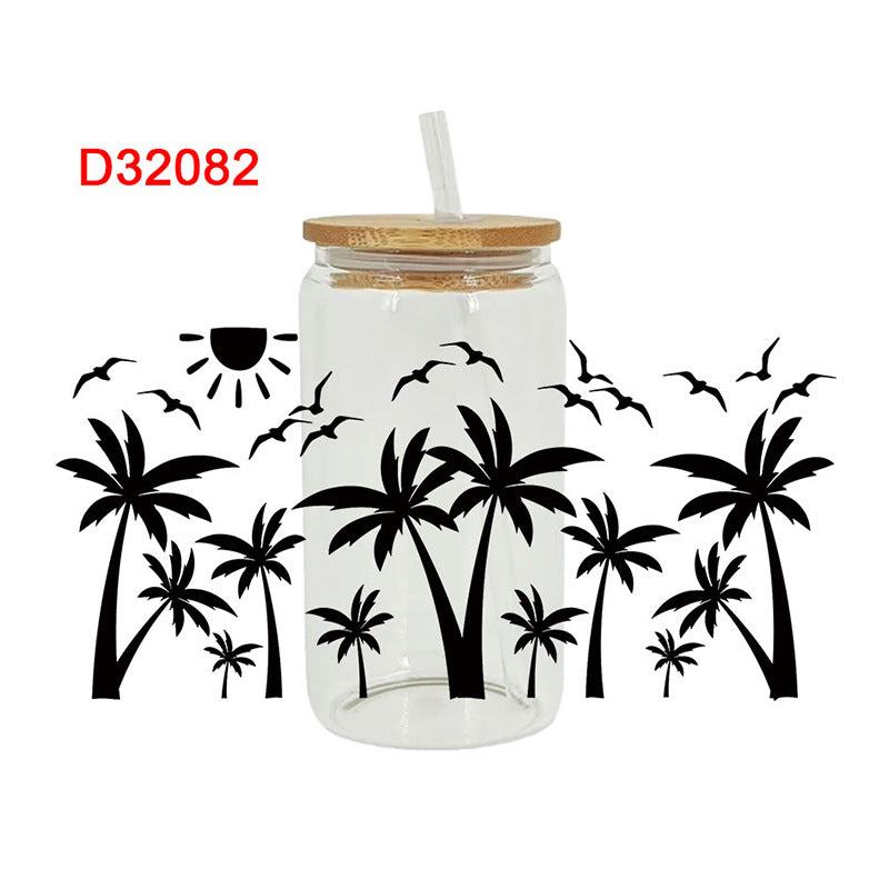 Wholesale Cross Flower Tree Daily Series 16oz Cup UV DTF Wraps