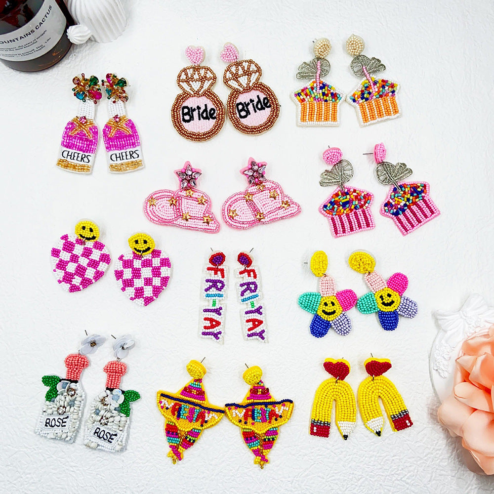 Wholesale Colorful Super Sparkling Rhinestone Long Tassel Earrings