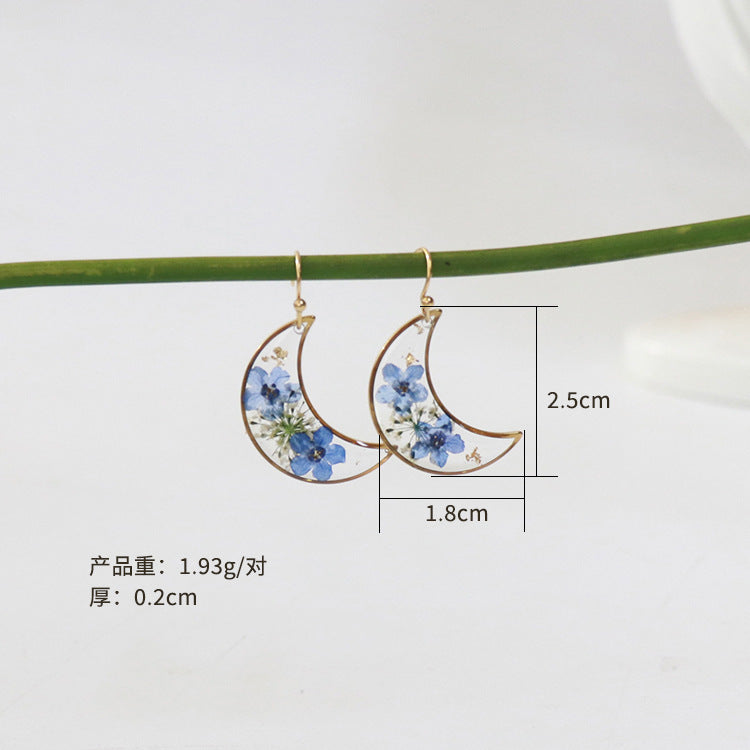 Wholesale 6 pcs dried flower earrings
