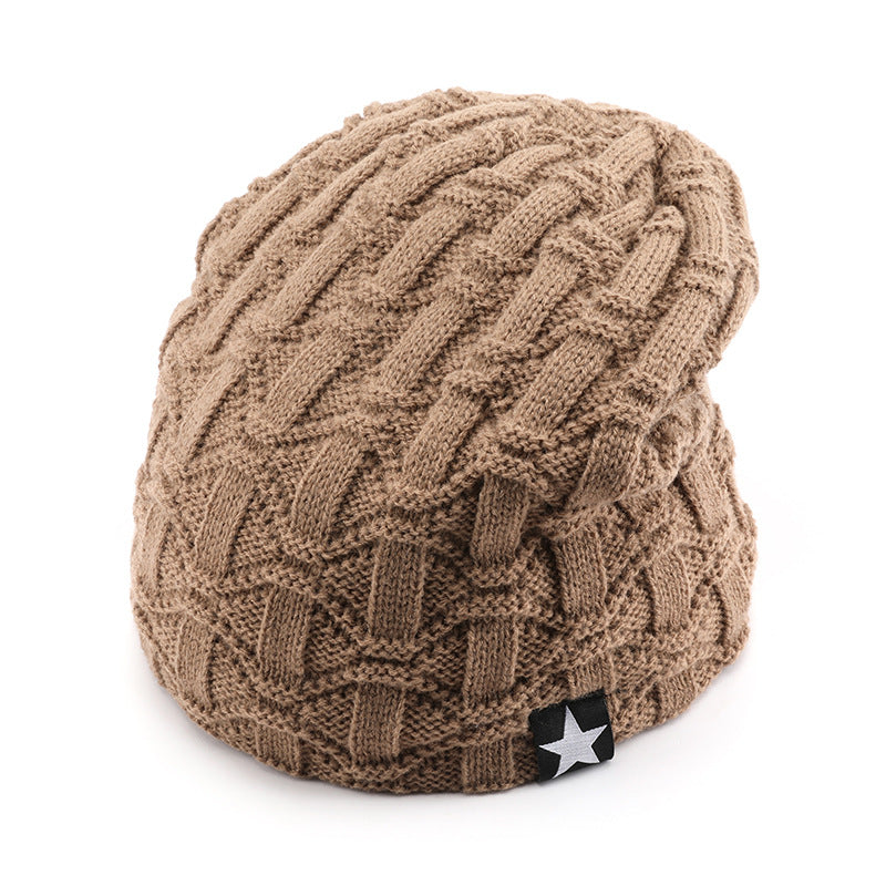 Wholesale Autumn and Winter Solid Color Warm and Ear Protection Knitted Hat with Woolen Hat