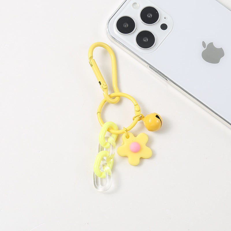 Wholesale Flower Chain Bell Keychain