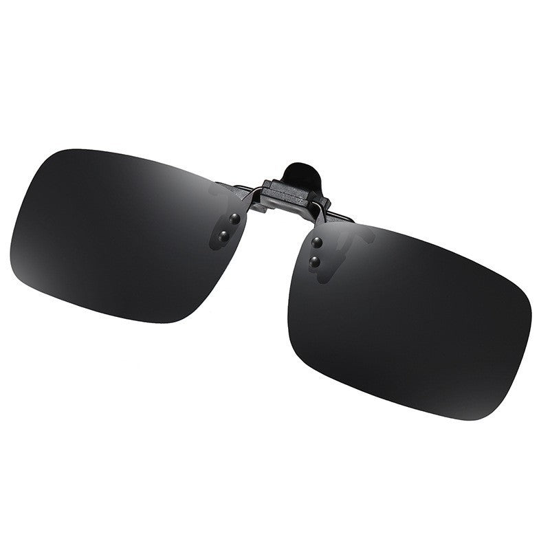 Wholesale Day and night dual-use night vision driving myopia wear square color changing polarized Sunglasses clip-on