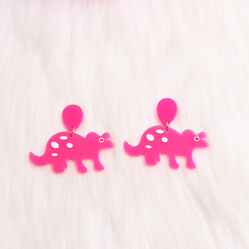 Wholesale Dinosaur Love Acrylic Earrings