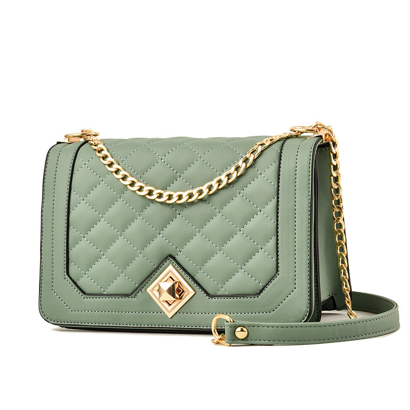 Wholesale Spring and Summer Small Fragrance Wind Rhombic Chain One-shoulder Hand-held Crossbody Women's Bag