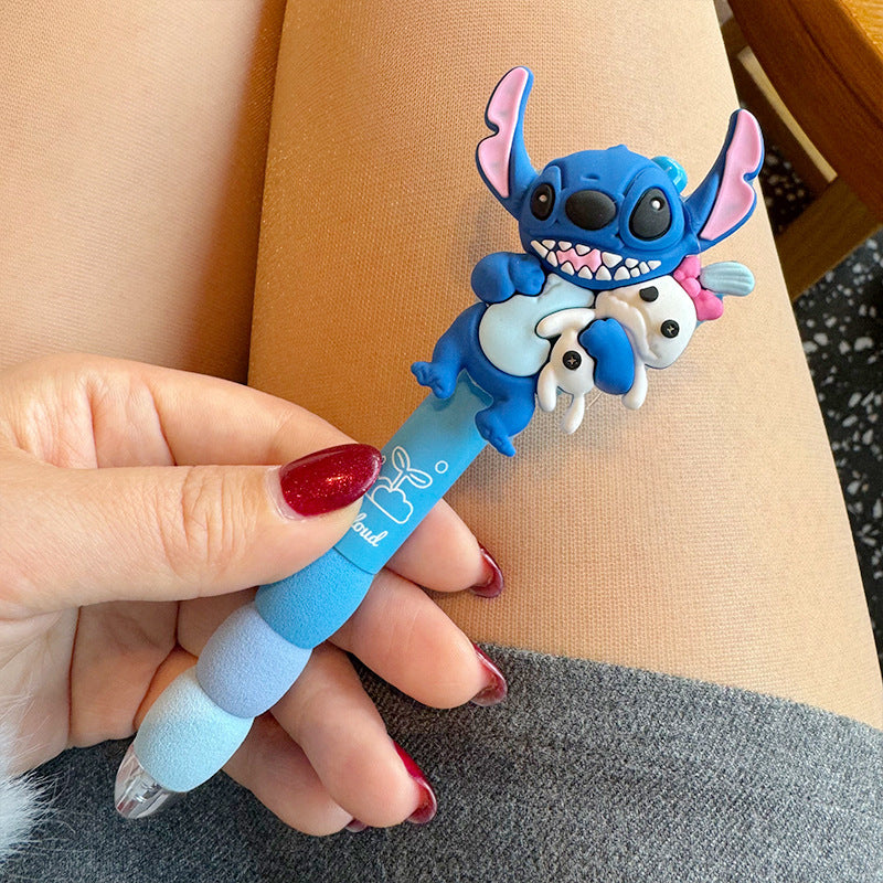 Wholesale Cute cartoon character funny doll pen black click ballpoint pen