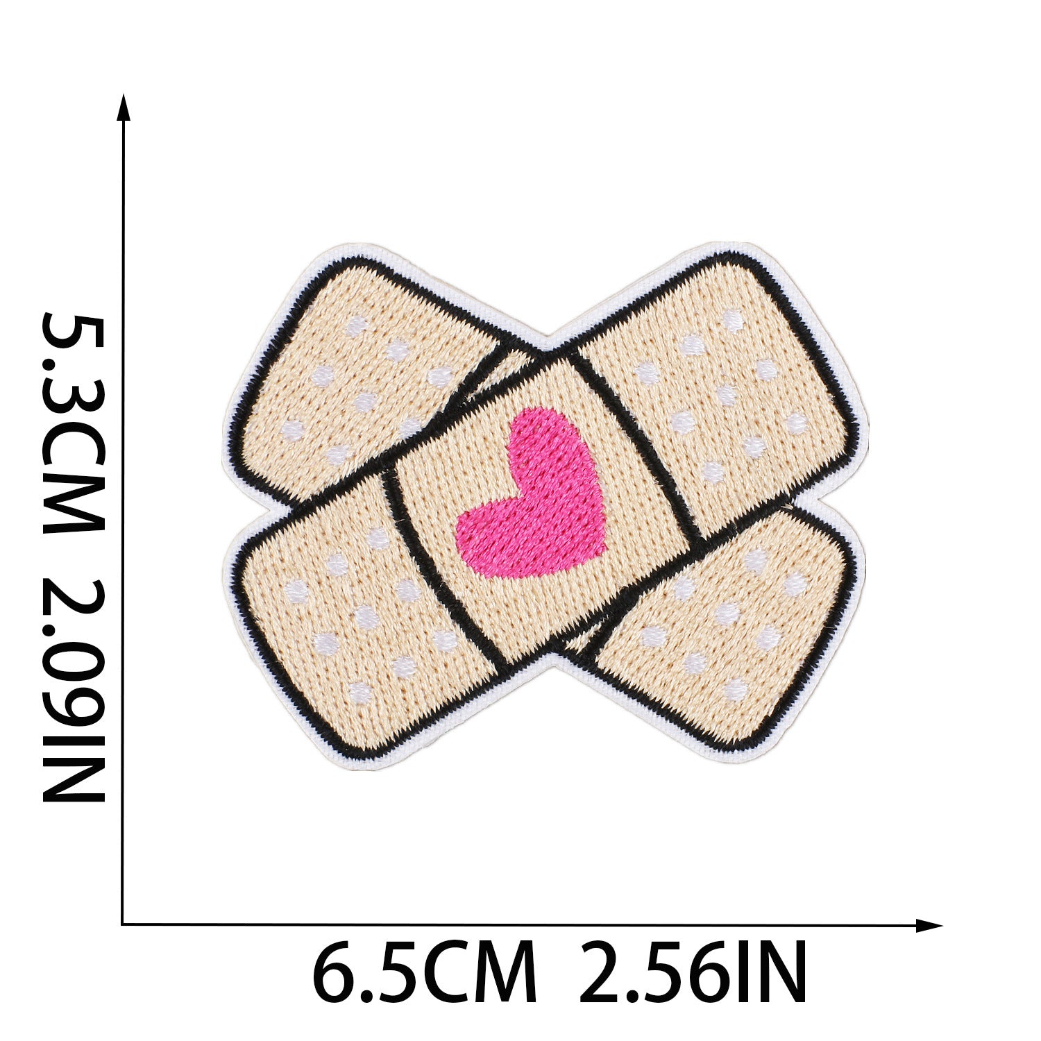 Wholesale Decorative Heart Embroidered Patch Cartoon Design For Clothing Fashion Accessory