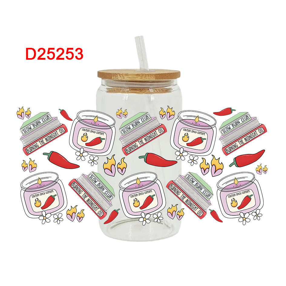 Wholesale Pink dessert ice cream 16oz Cup UV DTF Wraps