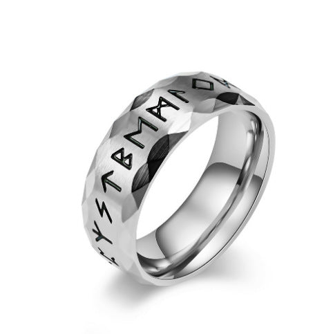 Wholesale Vintage Nordic Viking Rune Titanium Steel Ring