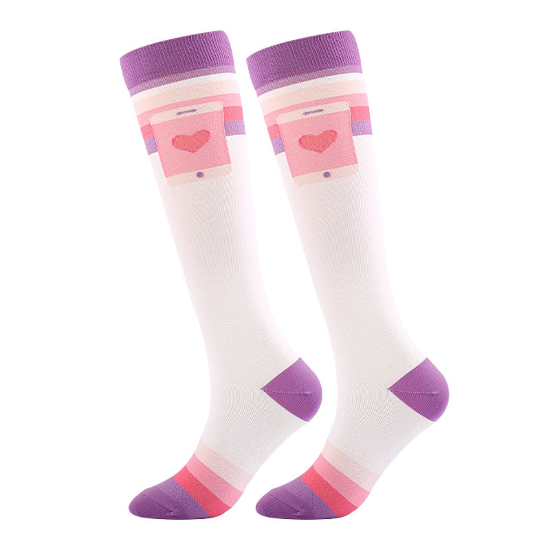 Wholesale Valentine's Day Compression Socks, Sports Slimming Legs, Medical Assisted Elastic Socks