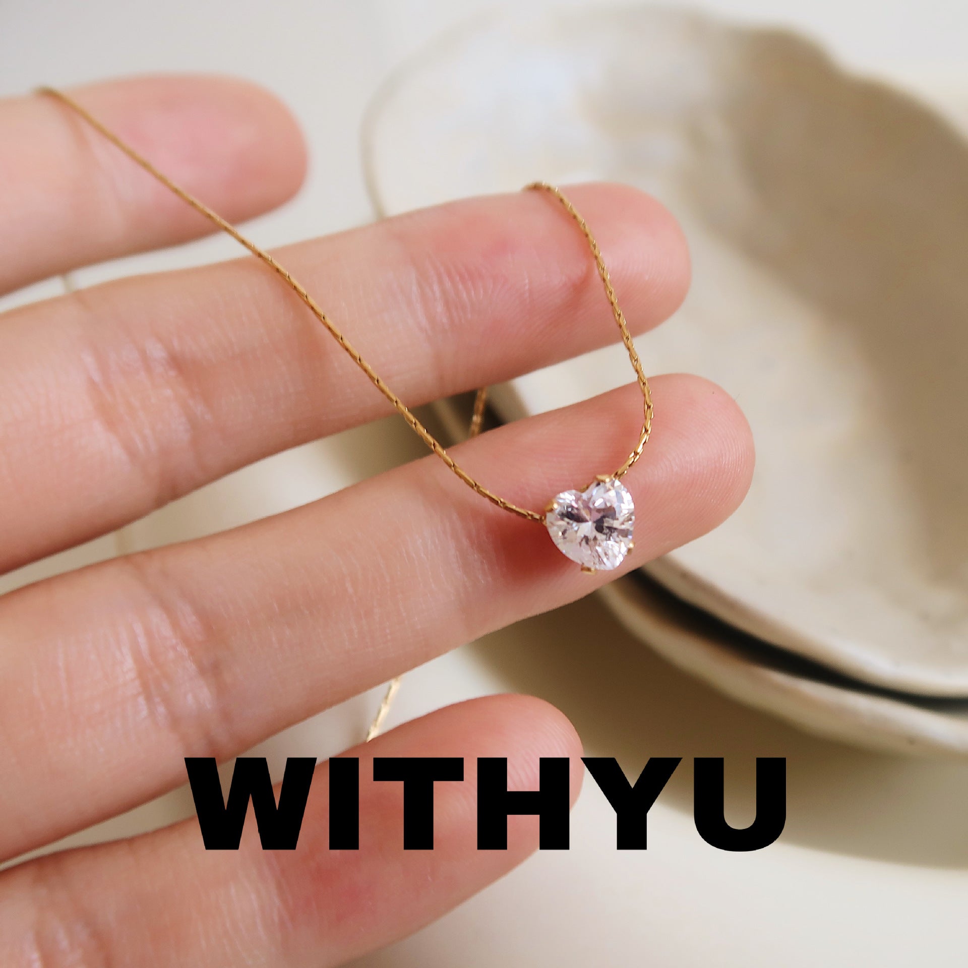 Wholesale Titanium Steel Electroplated 18K Zircon Necklace