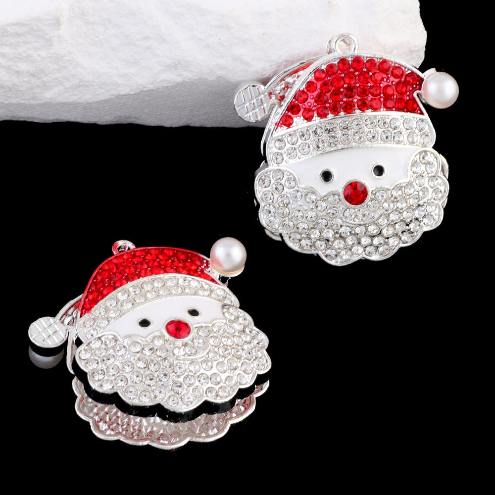 Wholesale Santa Christmas Tree Straight Hole Beads