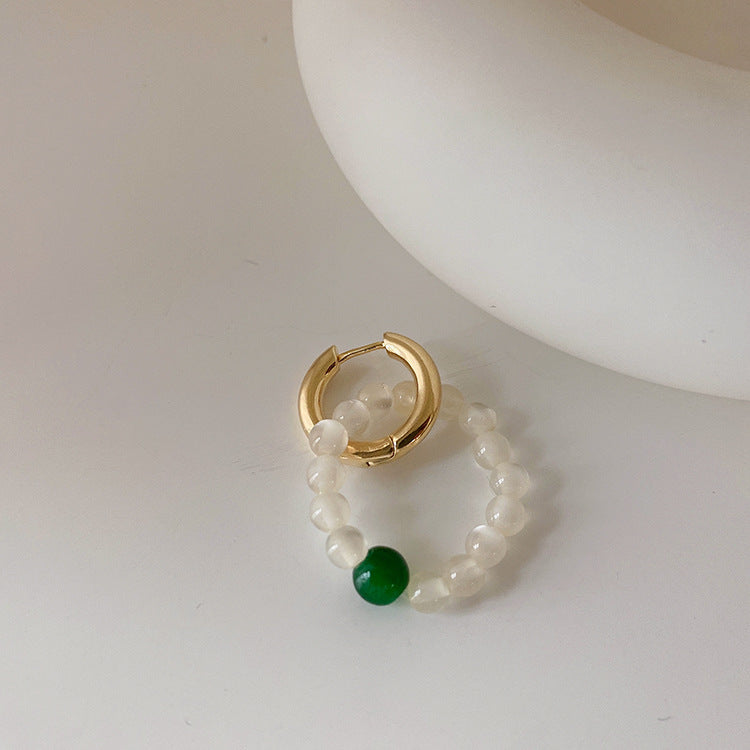 Pendientes de aleación de ópalo verde al por mayor