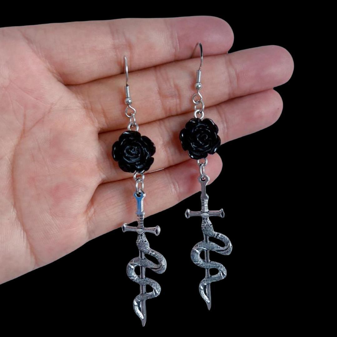 Wholesale  Gothic retro punk bat skeleton butterfly pendant ladies earrings