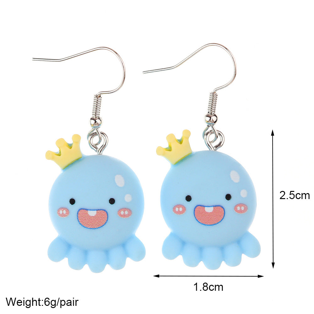 Wholesale Fun Cute Cartoon Plastic Earrings