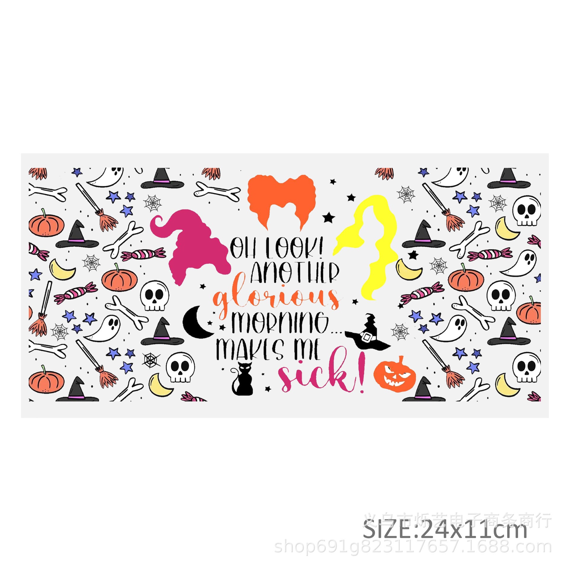 Wholesale Witch cartoon characters 16oz Cup UV DTF Wraps