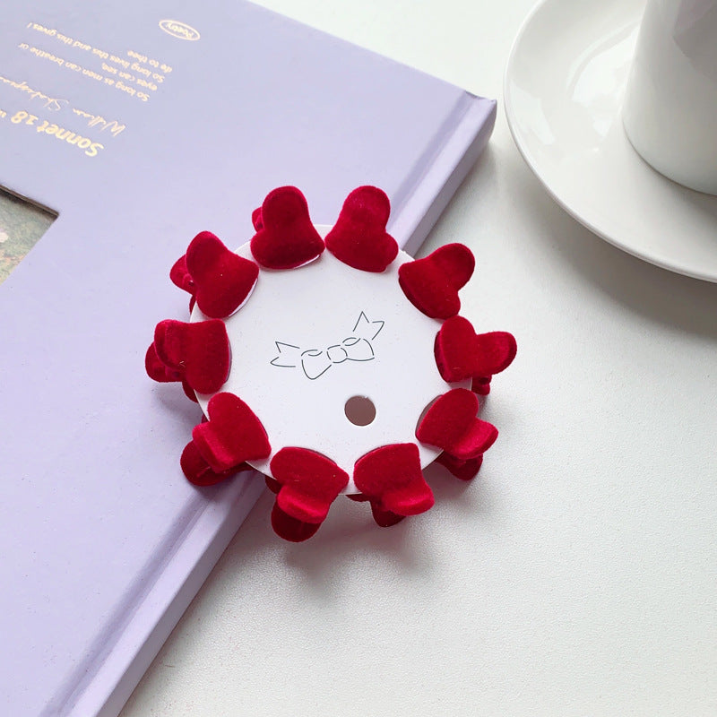 Wholesale Christmas Red Velvet Bow Hoops