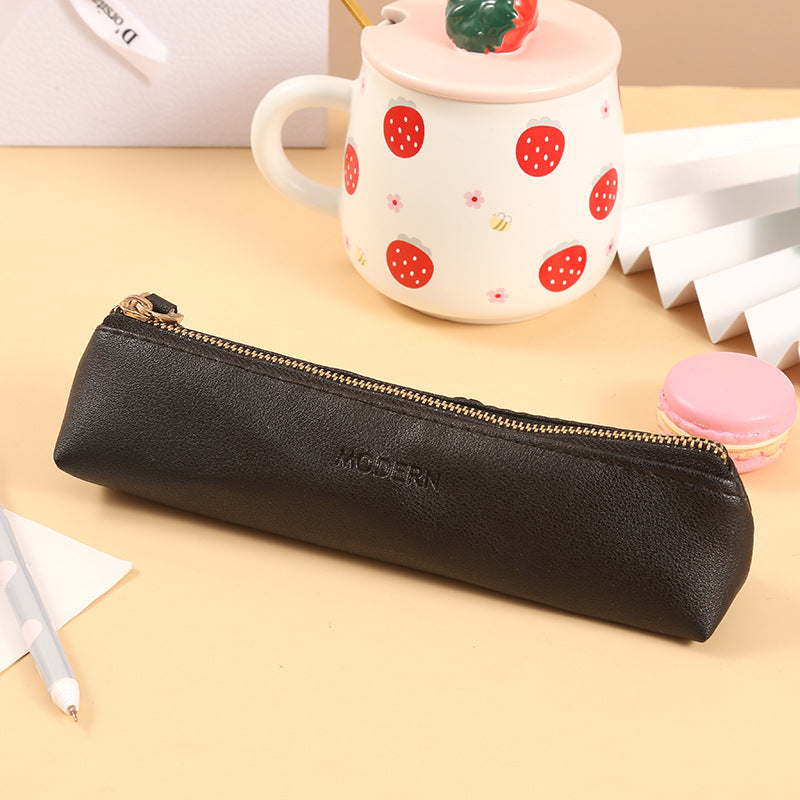 Wholesale Pu Solid Color Pencil Case