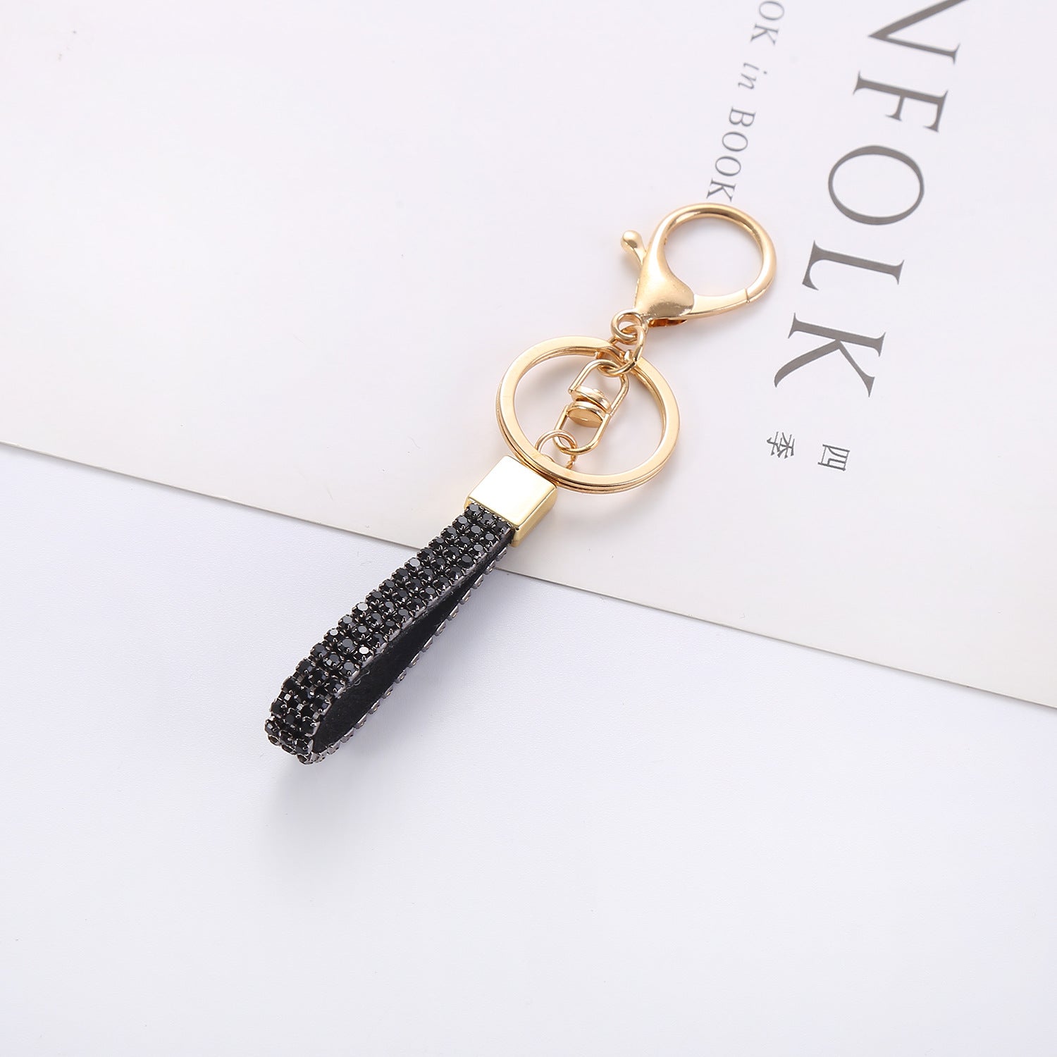 Wholesale Diamond Studded Anti Lost Bag Pendant Car Keychains