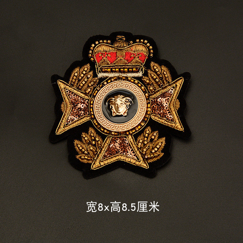 Wholesale Chic 3D Embroidered Badge Brooch For Suits ets Bags Fashion Accessory Boutique Resale