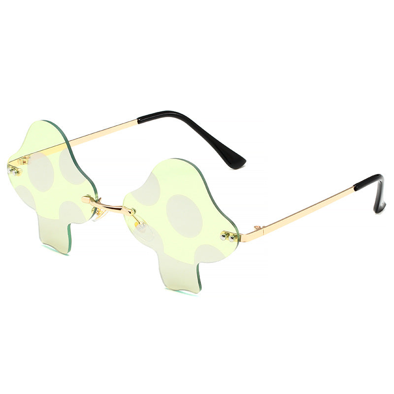 Wholesale PC Color Film Mushroom Frameless Colorful Sunglasses