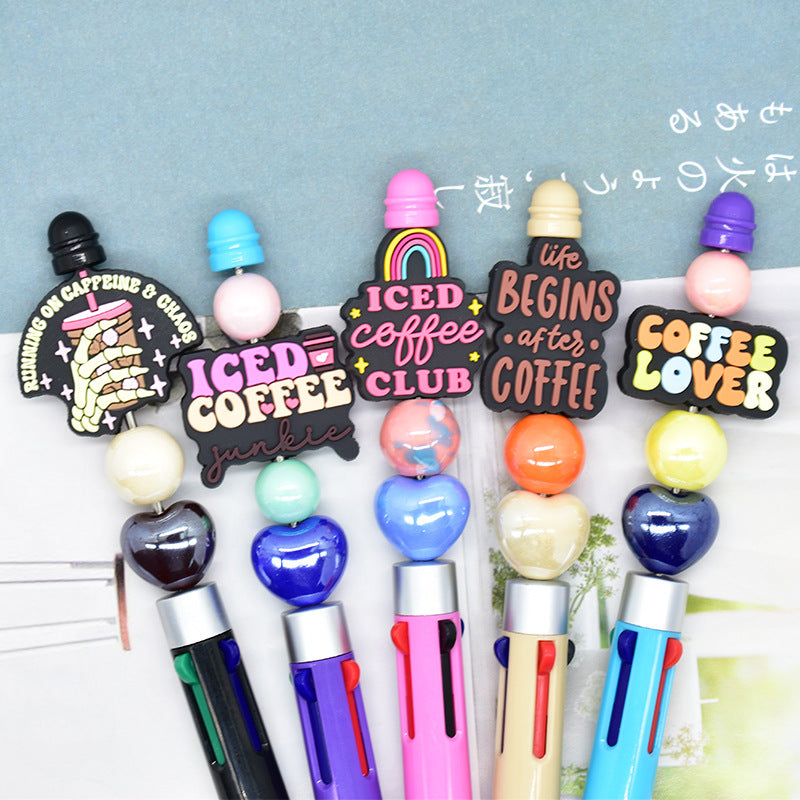 WholesaleRandom 100pcs Cartoon coffee letter bead Focal Beads