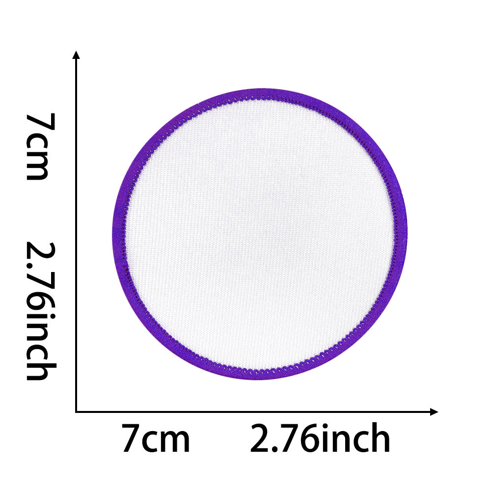Wholesale Polyester Square Embroidered Badge Blank DIY Cloth Patch 10 Piece Hot Melt Glue For Shoes Hats Boutique Accessory