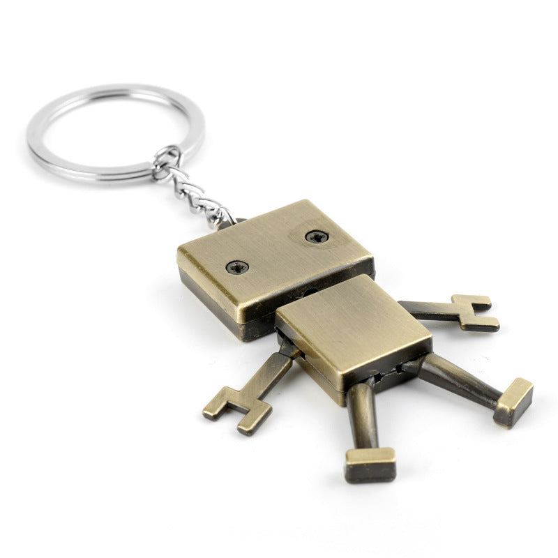 Wholesale Simple Cartoon Cute Robot Retro Keychain