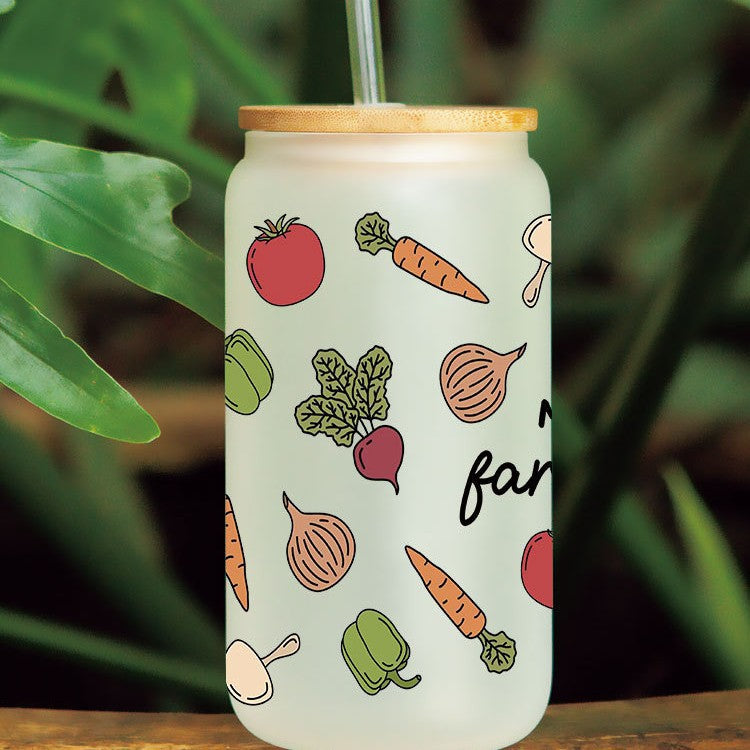 Wholesale Fruit and vegetable cooking series  16oz Cup UV DTF Wraps