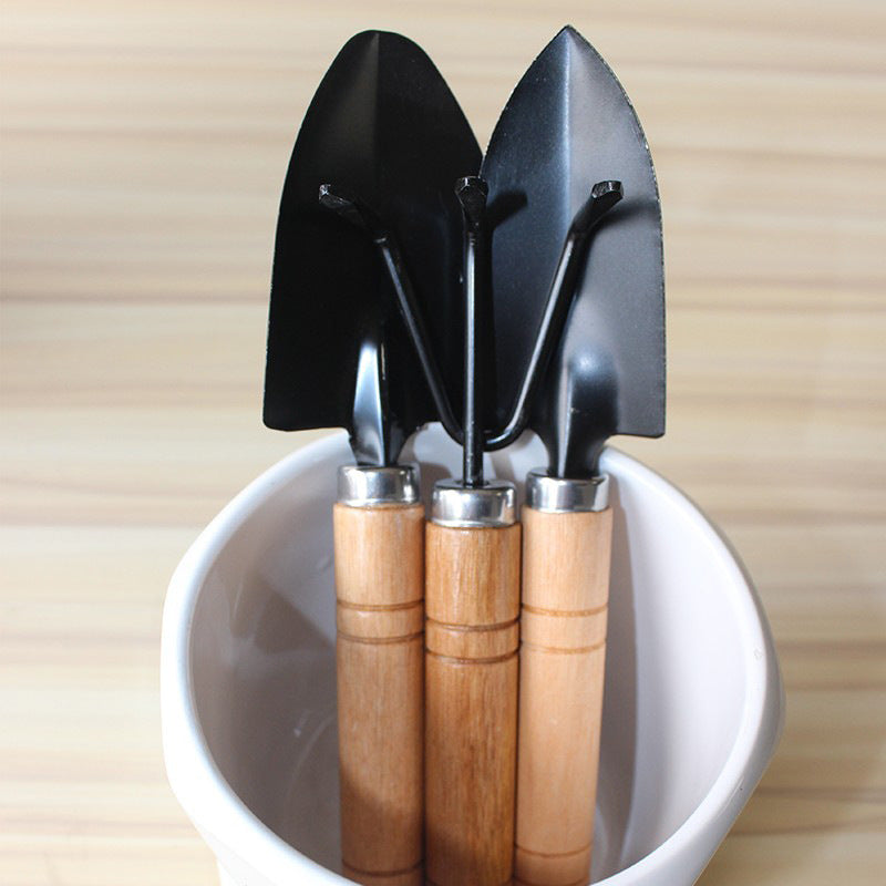 Wholesale Soil Loosening and Horticulture Wooden Iron Three Piece Set Small Shovel
