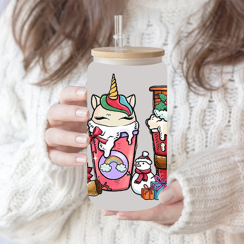 Wholesale Christmas Cartoon Series 16oz Cup UV DTF Wraps