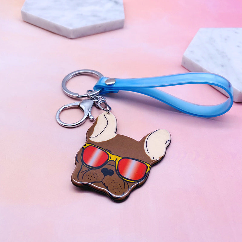 Wholesale Laser Pet Dog Acrylic Keychains