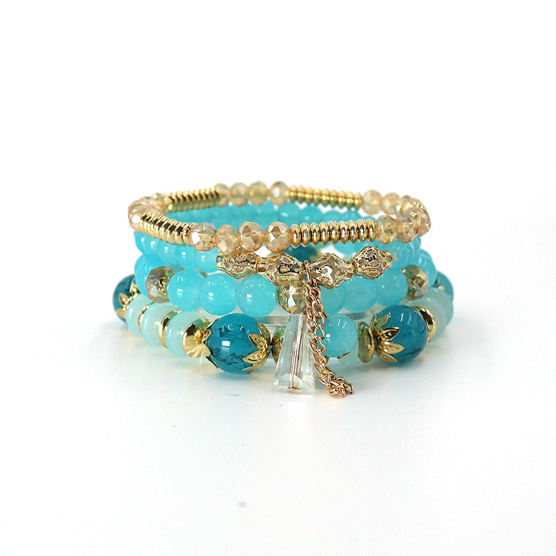 Wholesale Bohemian Multi-layered Crystal Temperament Exotic Fashion Bracelet